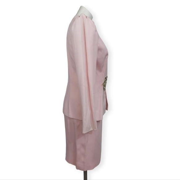 Opalis by Frank Hahn Pale Pink Skirt Set Women's Vintage Size 8 Made In USA - Picture 6 of 14